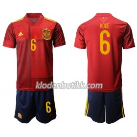 Spania Koke 6 Barn Hjemmedraktsett Euro 2020 Kortermet (+ Korte bukser)